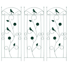 Tuinhek Latwerk 3 pcs Groen 112 x 40 cm Staal