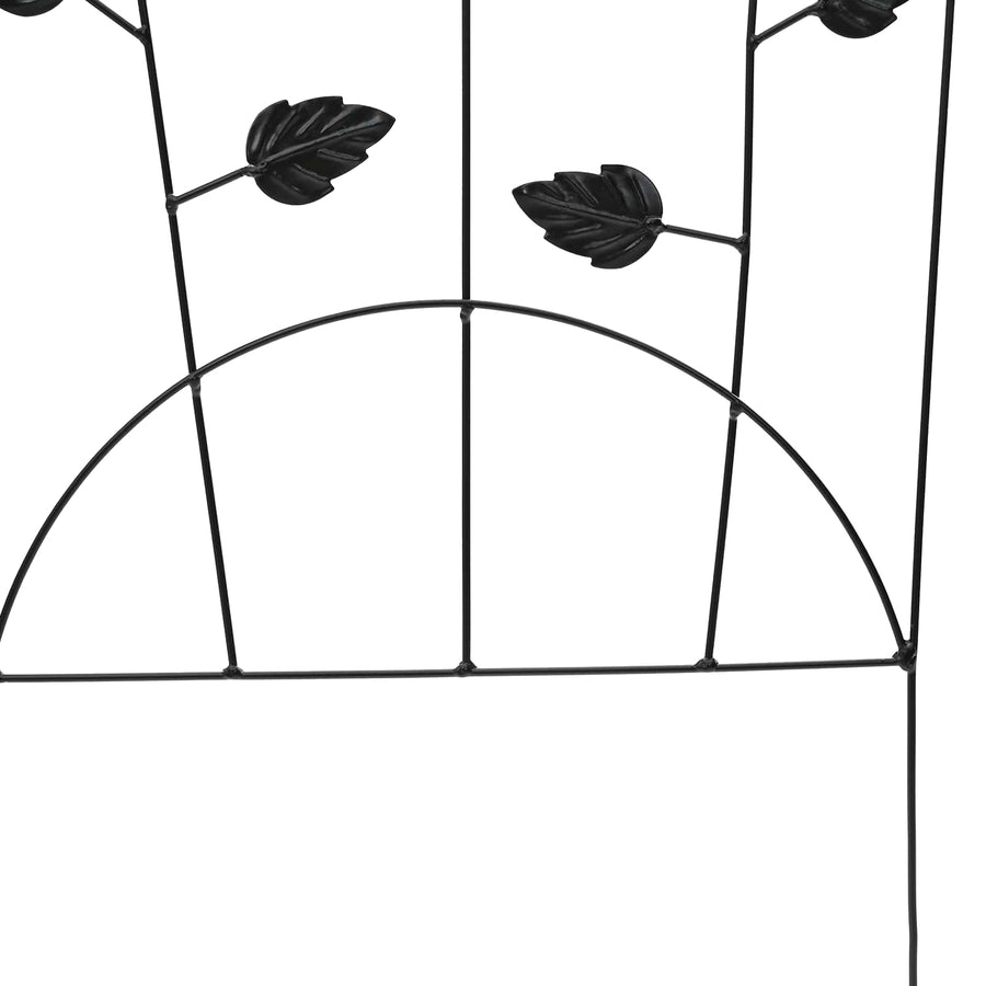 Tuinhek Latwerk 3 pcs Zwart 112 x 40 cm Staal