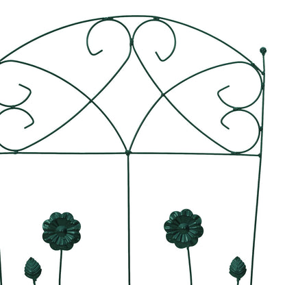 Tuinhek Latwerk 3 pcs Groen 112 x 40 cm Staal