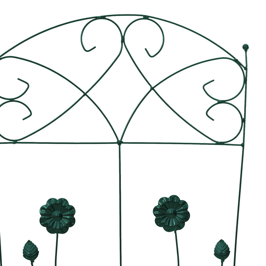 Tuinhek Latwerk 3 pcs Groen 112 x 40 cm Staal