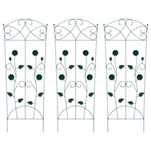 Tuinhek Latwerk 3 pcs Groen 112 x 40 cm Staal