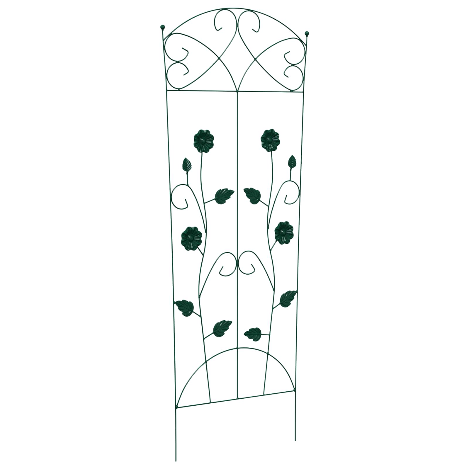 Tuinhek Latwerk 3 pcs Groen 112 x 40 cm Staal