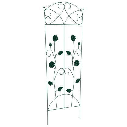 Tuinhek Latwerk 3 pcs Groen 112 x 40 cm Staal