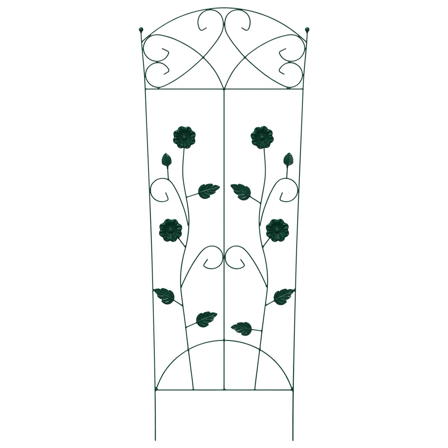 Tuinhek Latwerk 3 pcs Groen 112 x 40 cm Staal