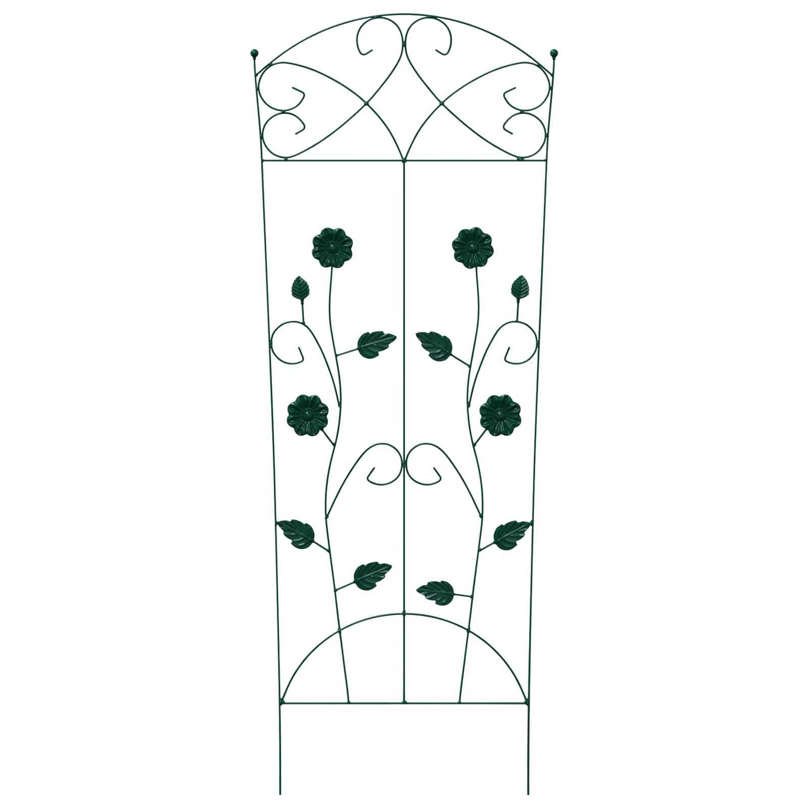 Tuinhek Latwerk 3 pcs Groen 112 x 40 cm Staal