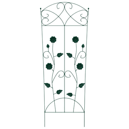 Tuinhek Latwerk 3 pcs Groen 112 x 40 cm Staal