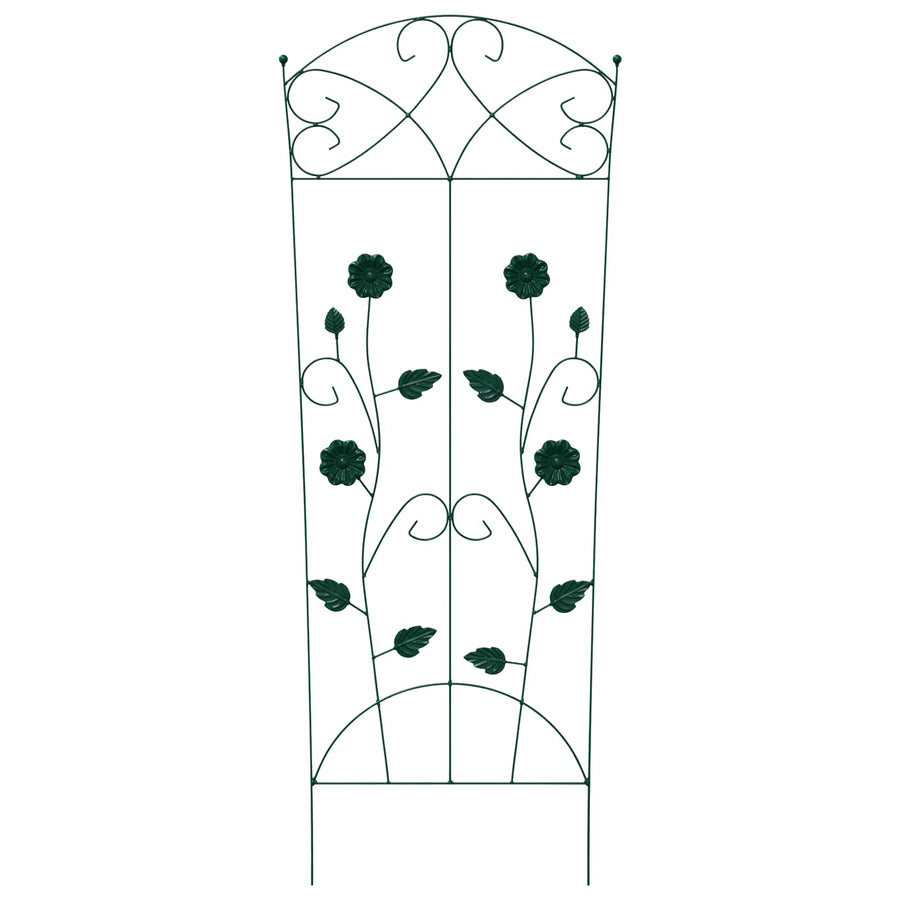 Tuinhek Latwerk 3 pcs Groen 112 x 40 cm Staal