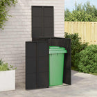 Afvalbak 65x80x115 cm zwart polyetheen