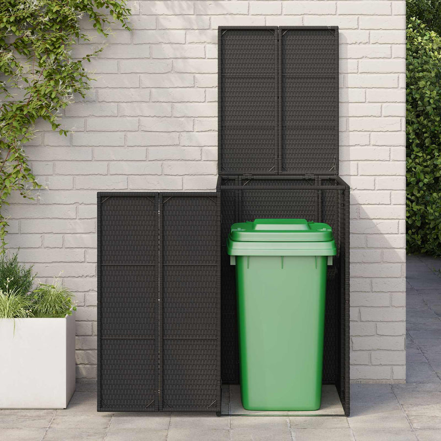 Afvalbak Box Zwart 65 x 80 x 115 cm Polyetheen