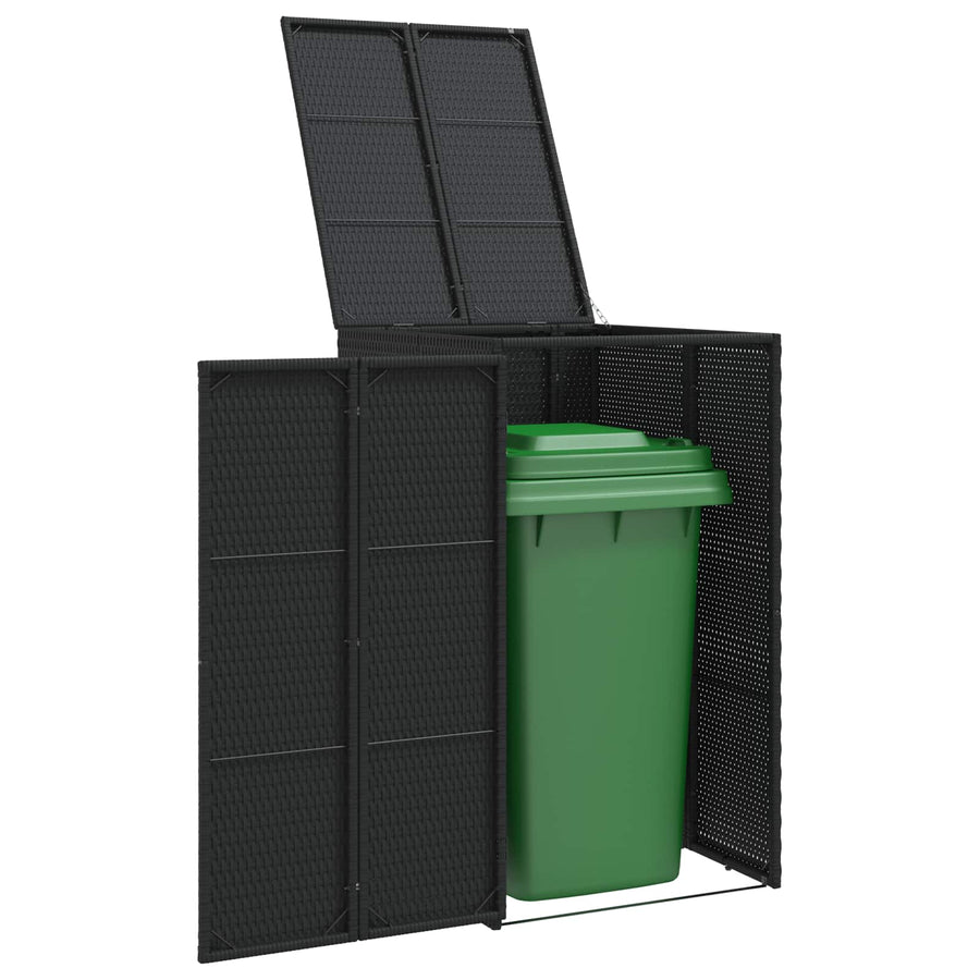 Afvalbak Box Zwart 65 x 80 x 115 cm Polyetheen