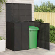 Afvalbak box 130x80x115 cm polyetheen zwart