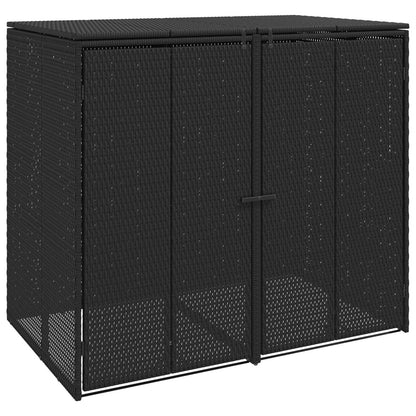 Afvalbak Box 2 pcs Zwart 65 x 80 x 115 cm Polyetheen