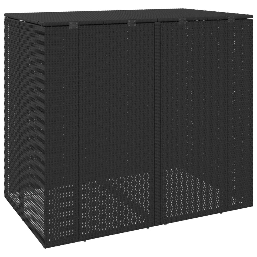 Afvalbak Box 2 pcs Zwart 65 x 80 x 115 cm Polyetheen