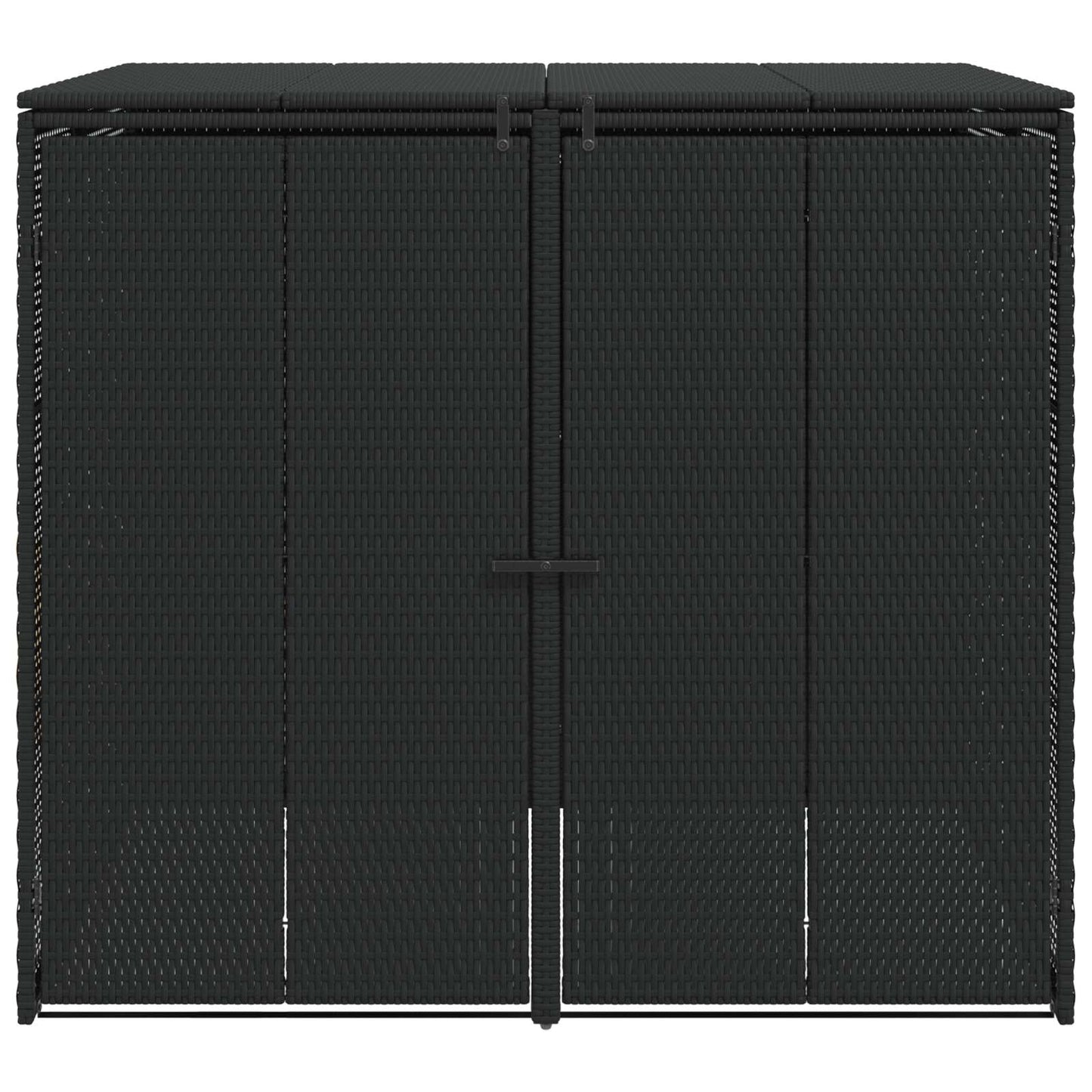 Afvalbak Box 2 pcs Zwart 65 x 80 x 115 cm Polyetheen