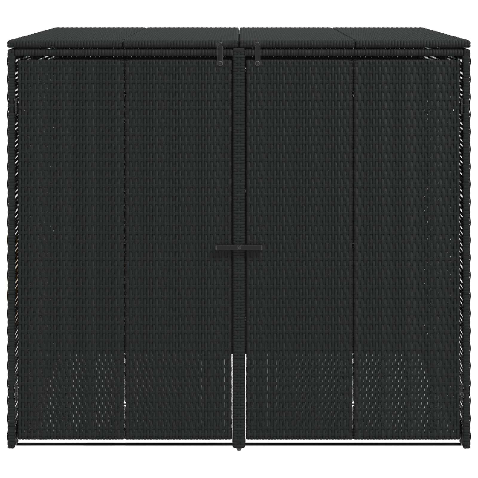 Afvalbak Box 2 pcs Zwart 65 x 80 x 115 cm Polyetheen