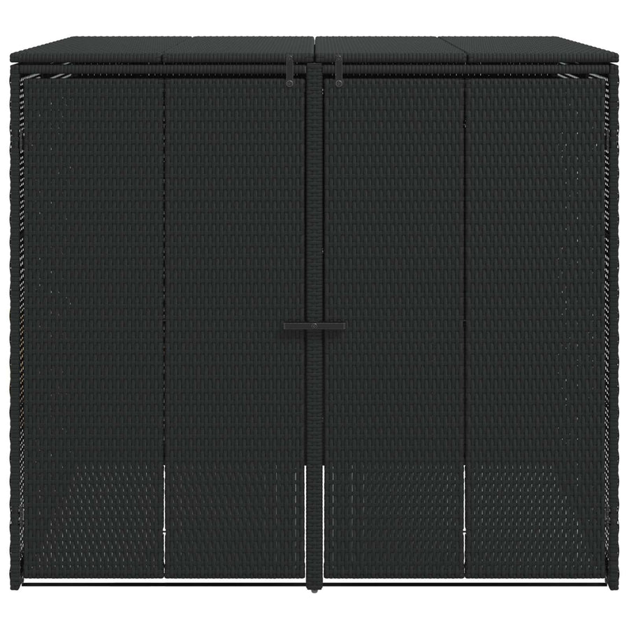 Afvalbak Box 2 pcs Zwart 65 x 80 x 115 cm Polyetheen
