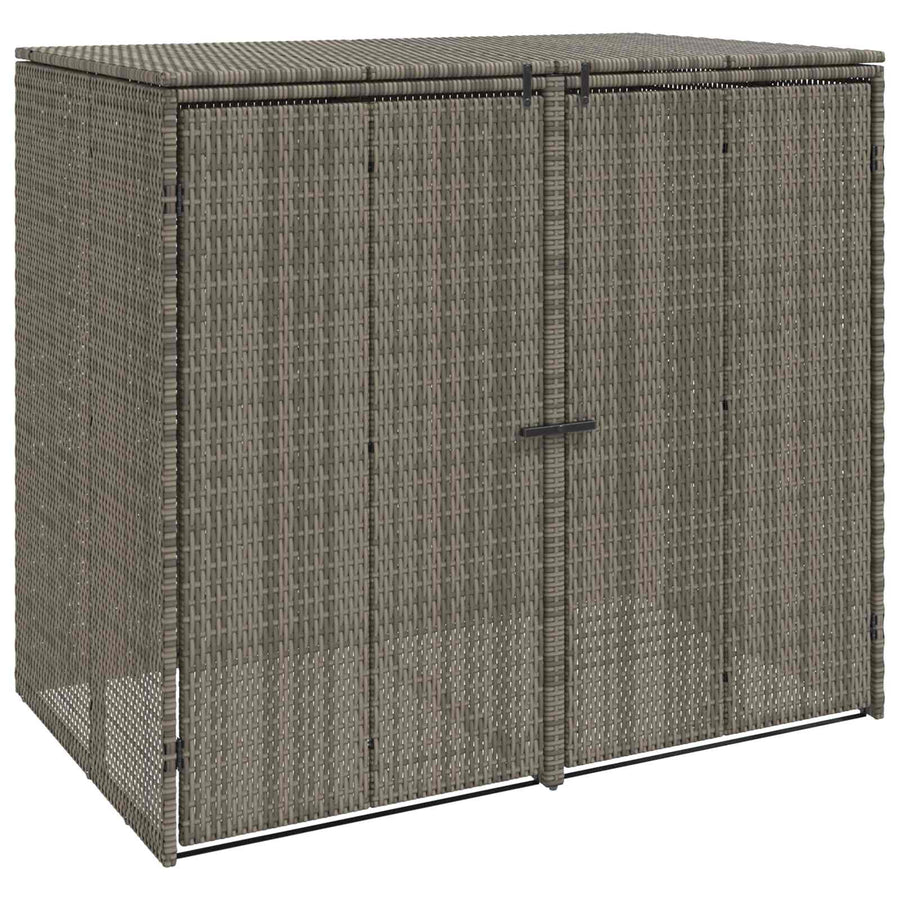 Afvalbak Box 2 pcs Grijs 65 x 80 x 115 cm Polyetheen