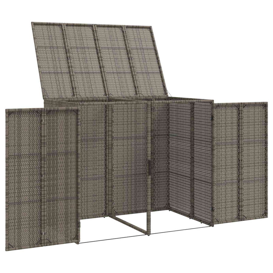 Afvalbak Box 2 pcs Grijs 65 x 80 x 115 cm Polyetheen