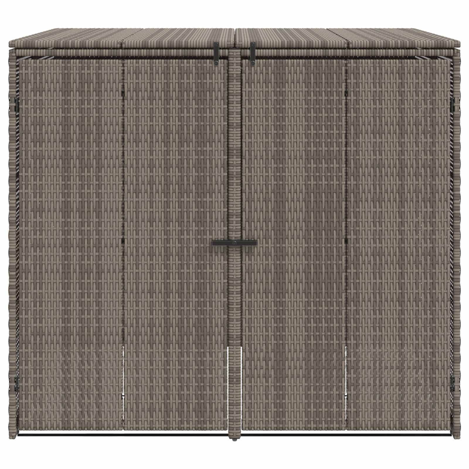 Afvalbak Box 2 pcs Grijs 65 x 80 x 115 cm Polyetheen