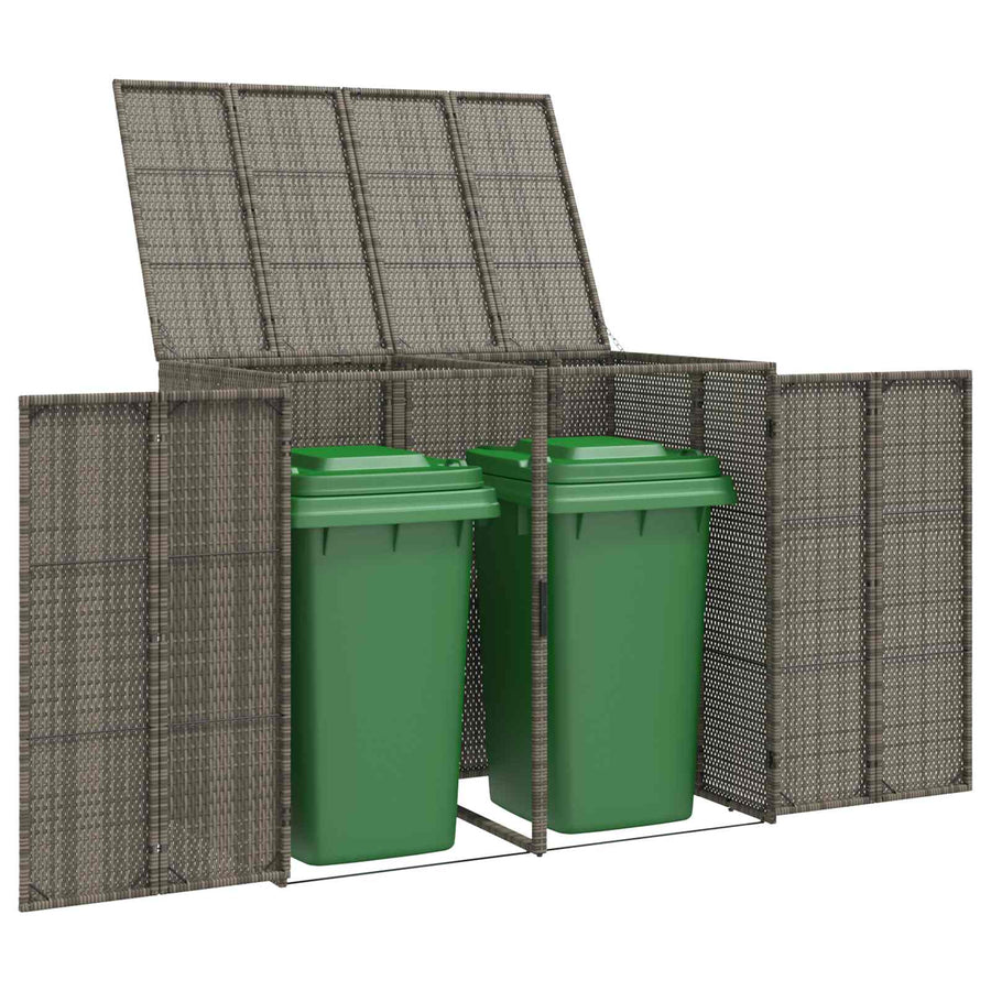 Afvalbak Box 2 pcs Grijs 65 x 80 x 115 cm Polyetheen