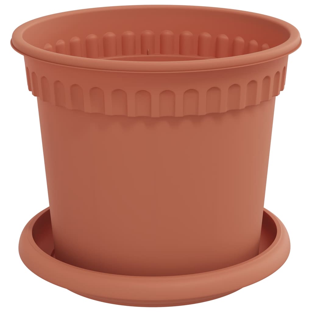 Plantenpotten 6 pcs Baksteenrood Ø 15 x 12 cm Kunststof