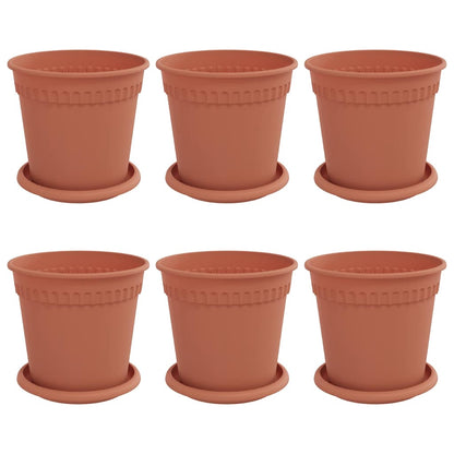 Plantenpotten 6 pcs Baksteenrood Ø 17 x 14 cm Kunststof