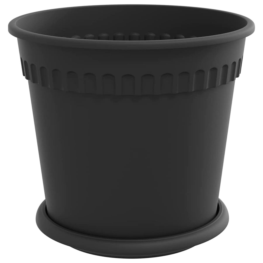 Plantenpotten 6 pcs Zwart Ø 19 x 16 cm Kunststof