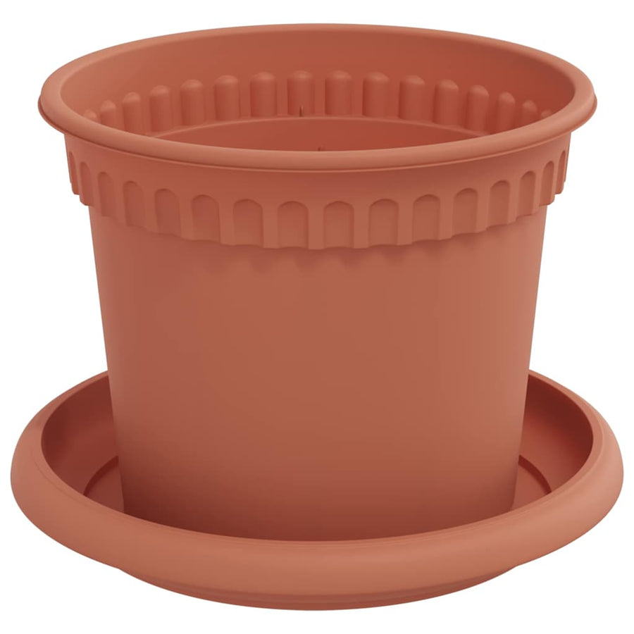 Plantenpotten 24 pcs Baksteenrood Ø 12,5 x 10 cm Kunststof