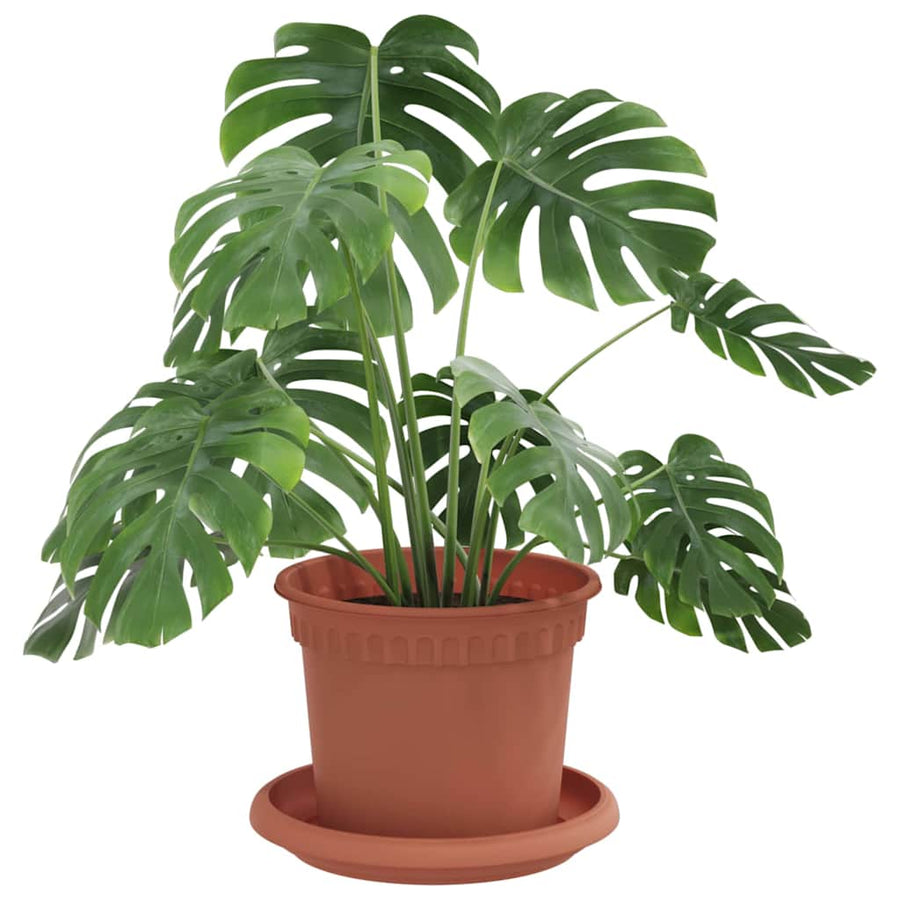 Plantenpotten 24 pcs Baksteenrood Ø 12,5 x 10 cm Kunststof