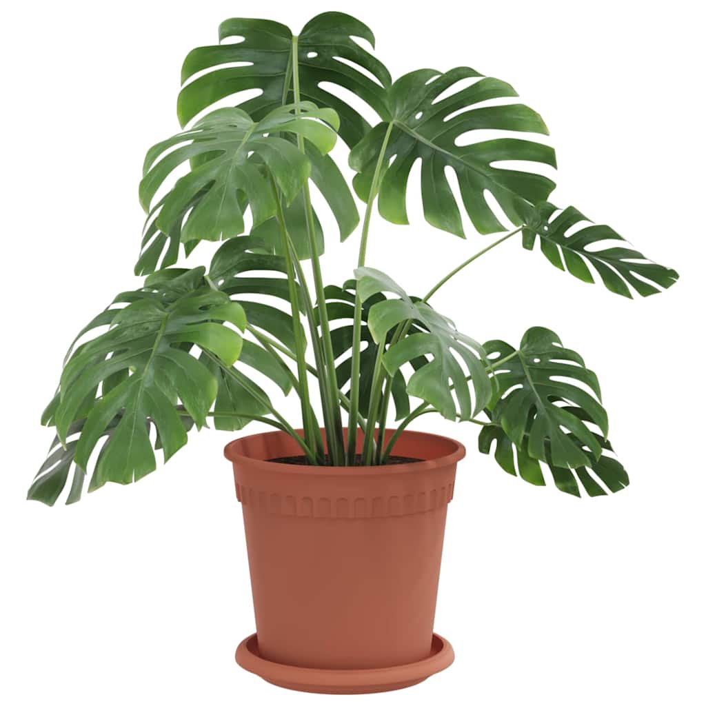 Plantenpotten 24 pcs Baksteenrood Ø 17 x 14 cm Kunststof