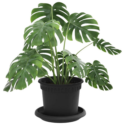 Plantenpotten 24 pcs Zwart Ø 12,5 x 10 cm Kunststof