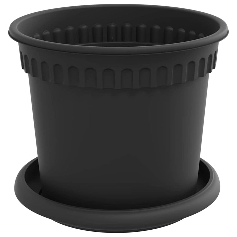 Plantenpotten 24 pcs Zwart Ø 15 x 12 cm Kunststof