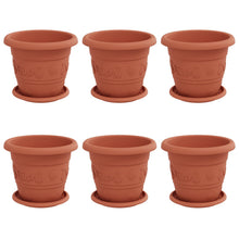 Plantenpotten 6 pcs Baksteenrood Ø 26 x 21.5 cm Kunststof