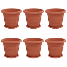 Plantenpotten 6 pcs Baksteenrood Ø 26 x 21.5 cm Kunststof