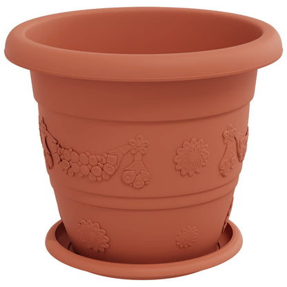 Plantenpotten 6 pcs Baksteenrood Ø 26 x 21.5 cm Kunststof