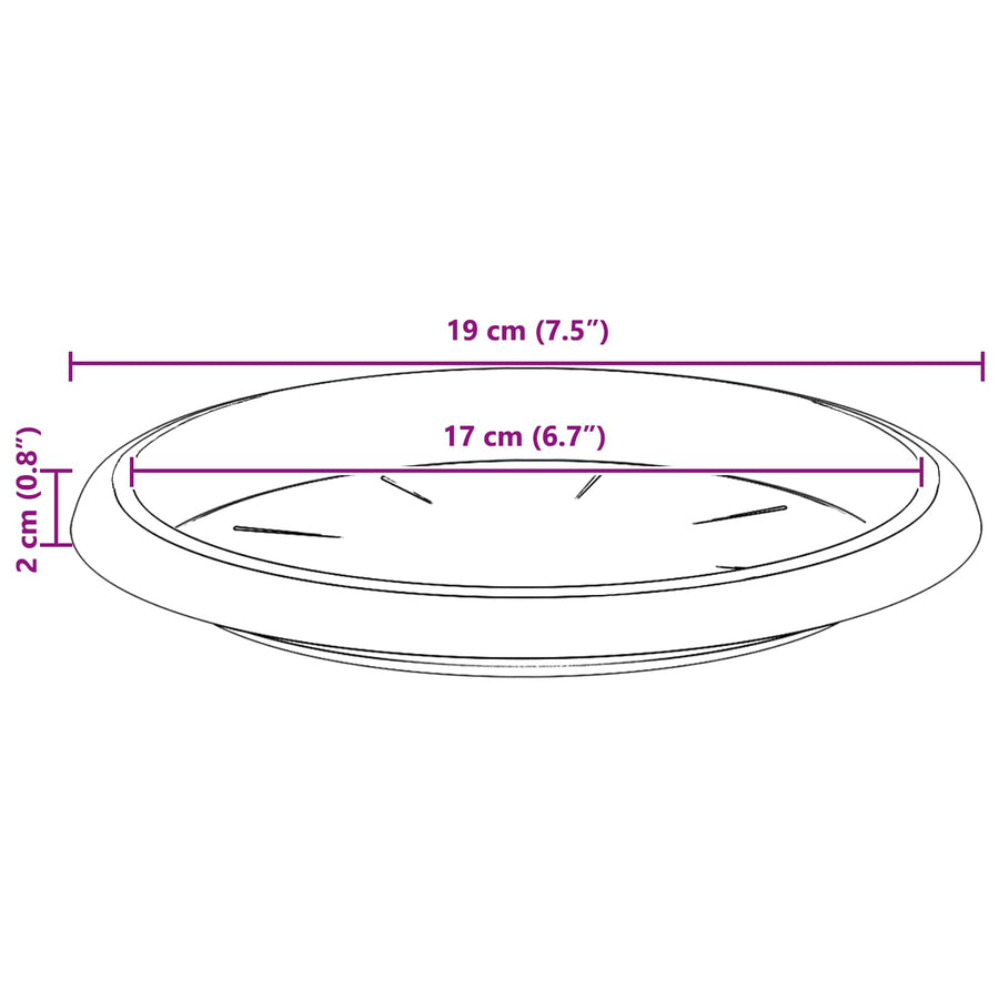 Plantenpotten 6 pcs Baksteenrood Ø 26 x 21.5 cm Kunststof