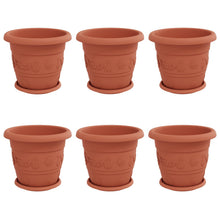 Plantenpotten 6 pcs Baksteenrood Ø 26 x 21.5 cm Kunststof