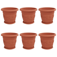 Plantenpotten 6 pcs Baksteenrood Ø 26 x 21.5 cm Kunststof