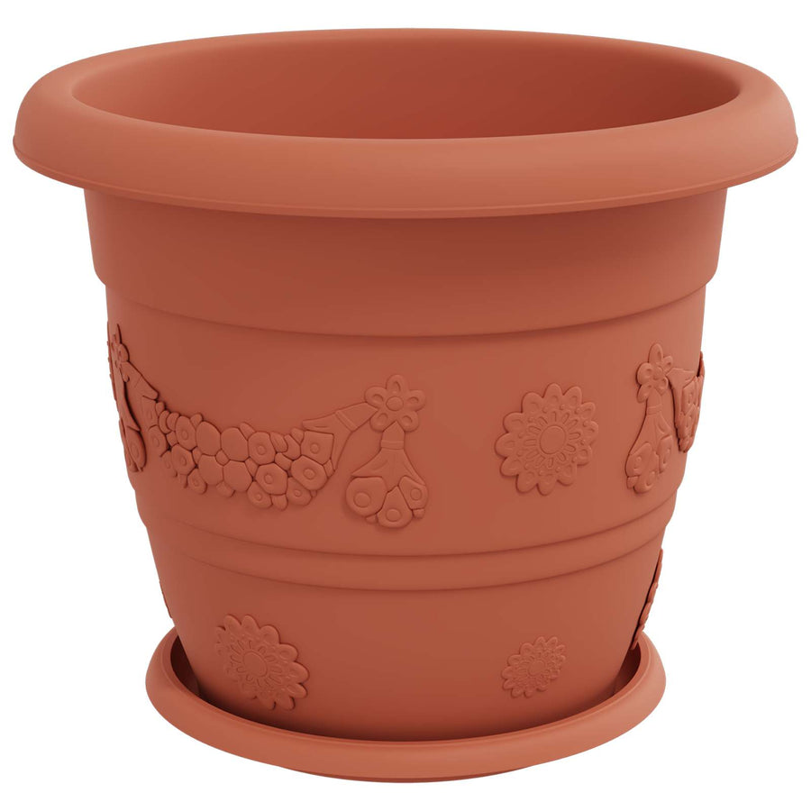 Plantenpotten 6 pcs Baksteenrood Ø 26 x 21.5 cm Kunststof