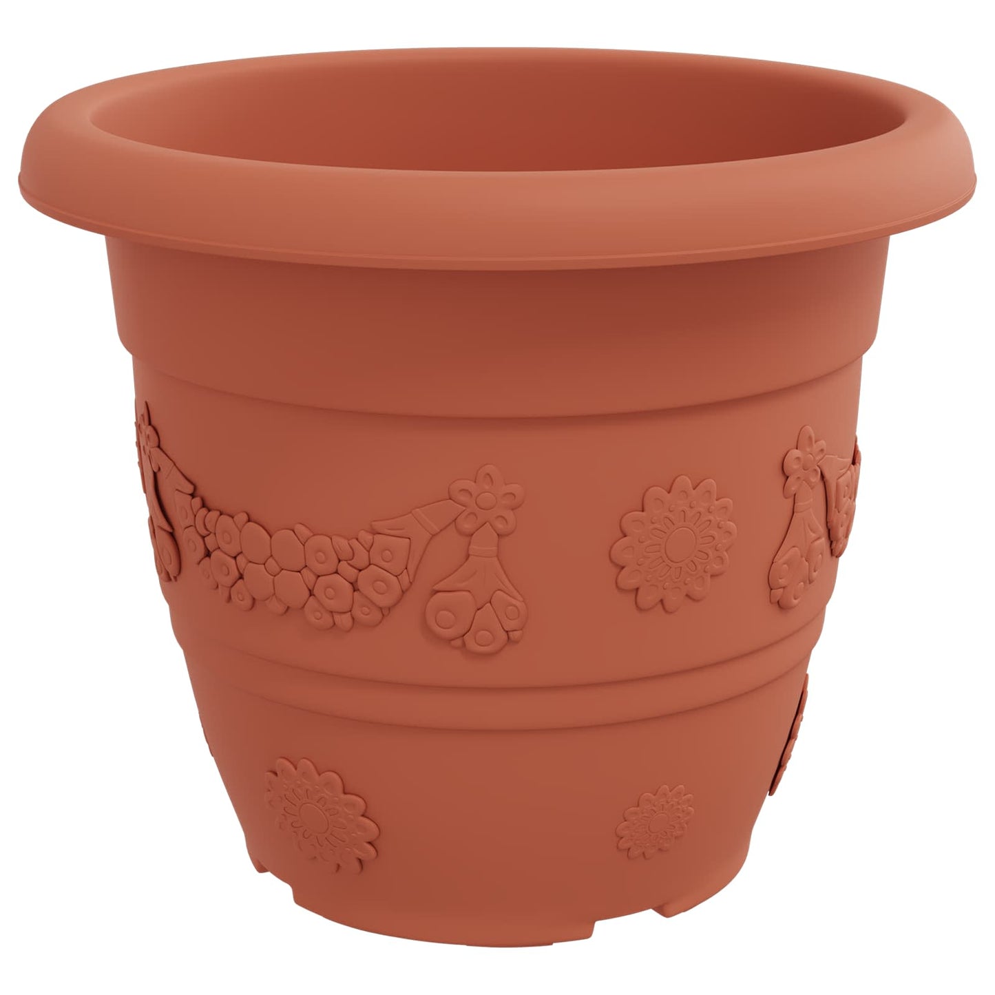 Plantenpotten 6 pcs Baksteenrood Ø 26 x 21.5 cm Kunststof