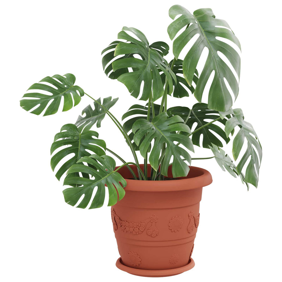 Plantenpotten 6 pcs Baksteenrood Ø 26 x 21.5 cm Kunststof