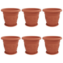 Plantenpotten 6 pcs Baksteenrood Ø 26 x 21.5 cm Kunststof