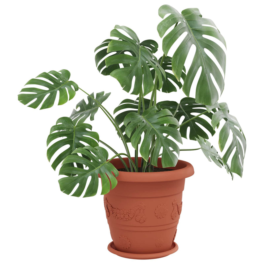 Plantenpotten 6 pcs Baksteenrood Ø 26 x 21.5 cm Kunststof