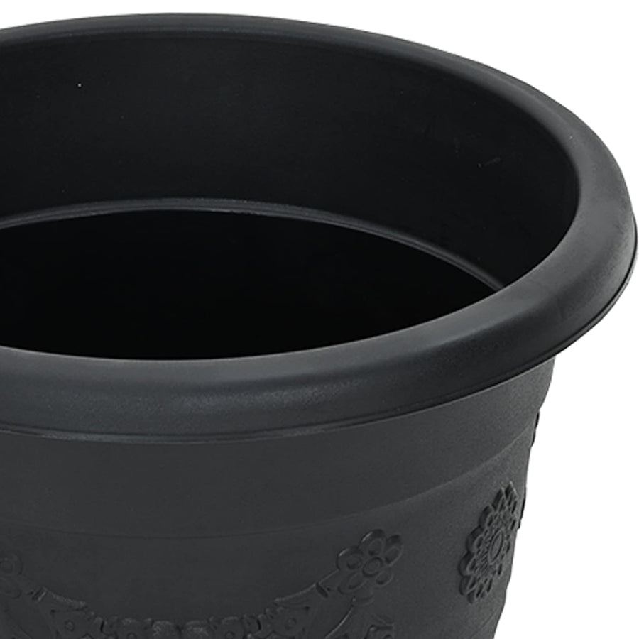 Plantenpotten 6 pcs Zwart Ø 26 x 21.5 cm Kunststof