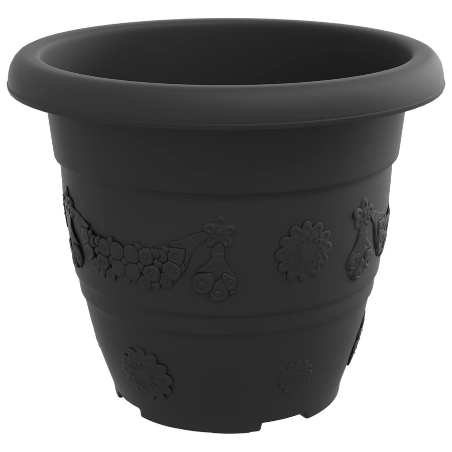 Plantenpotten 6 pcs Zwart Ø 26 x 21.5 cm Kunststof