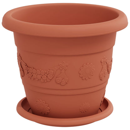 Plantenpotten 24 pcs Baksteenrood Ø 26 x 21.5 cm Kunststof
