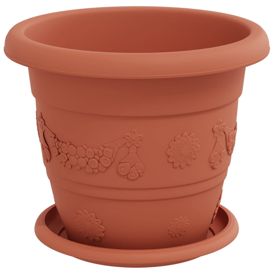 Plantenpotten 24 pcs Baksteenrood Ø 26 x 21.5 cm Kunststof