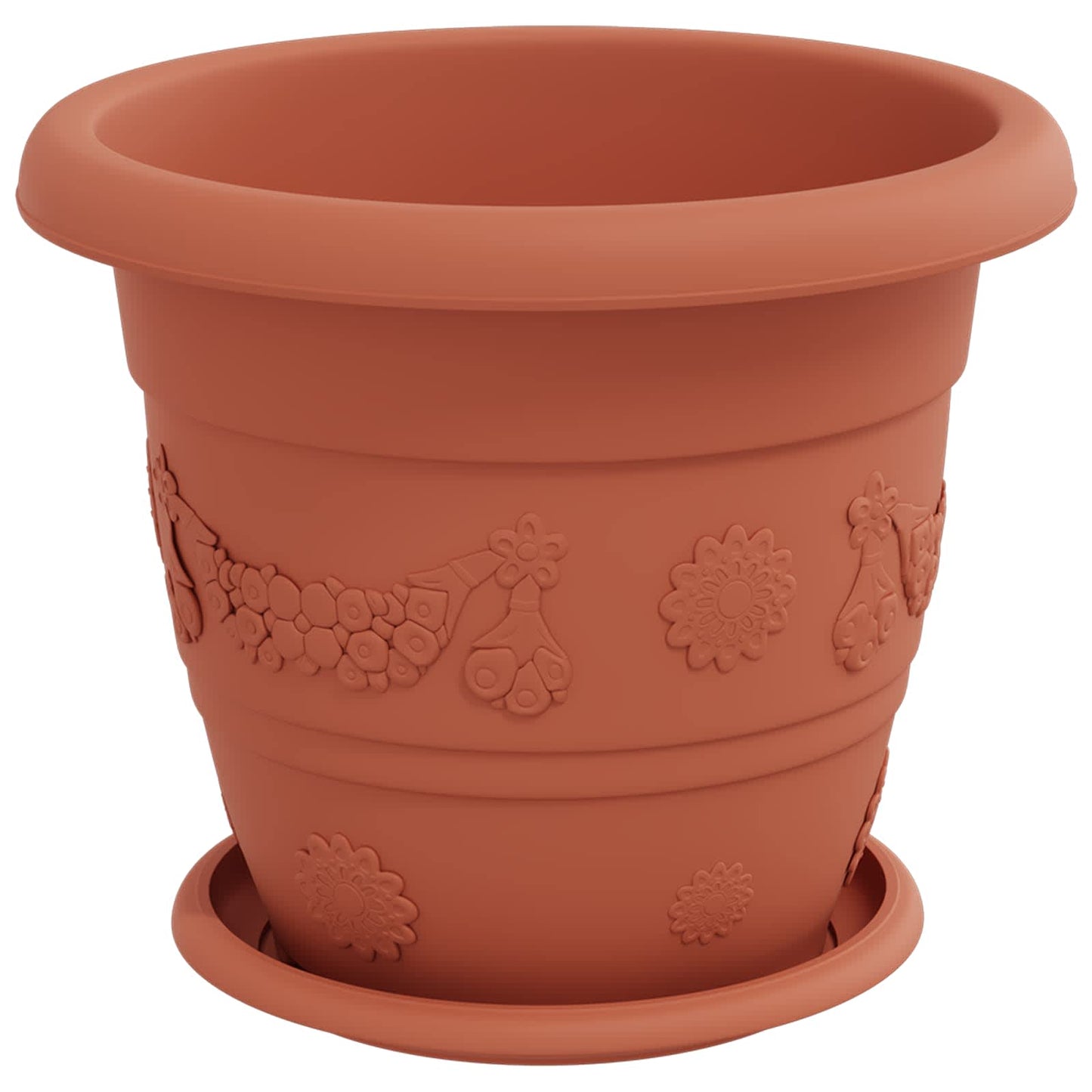 Plantenpotten 24 pcs Baksteenrood Ø 26 x 21.5 cm Kunststof