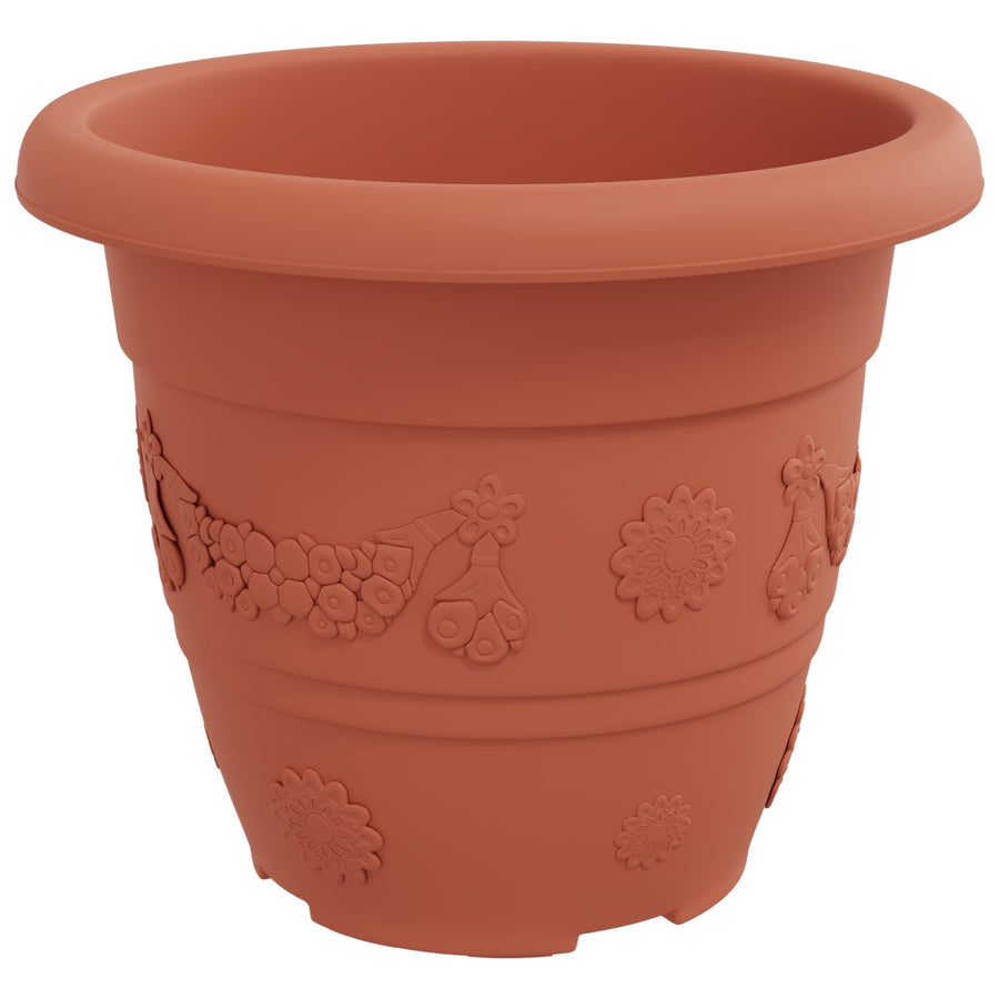 Plantenpotten 24 pcs Baksteenrood Ø 26 x 21.5 cm Kunststof