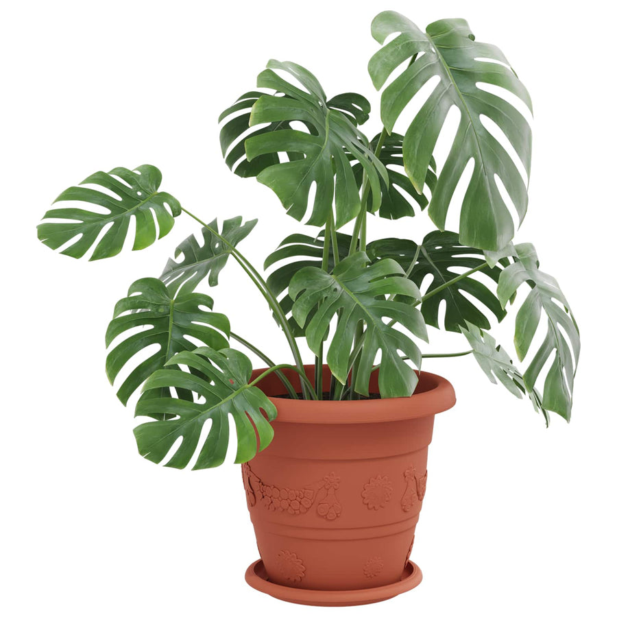 Plantenpotten 24 pcs Baksteenrood Ø 26 x 21.5 cm Kunststof